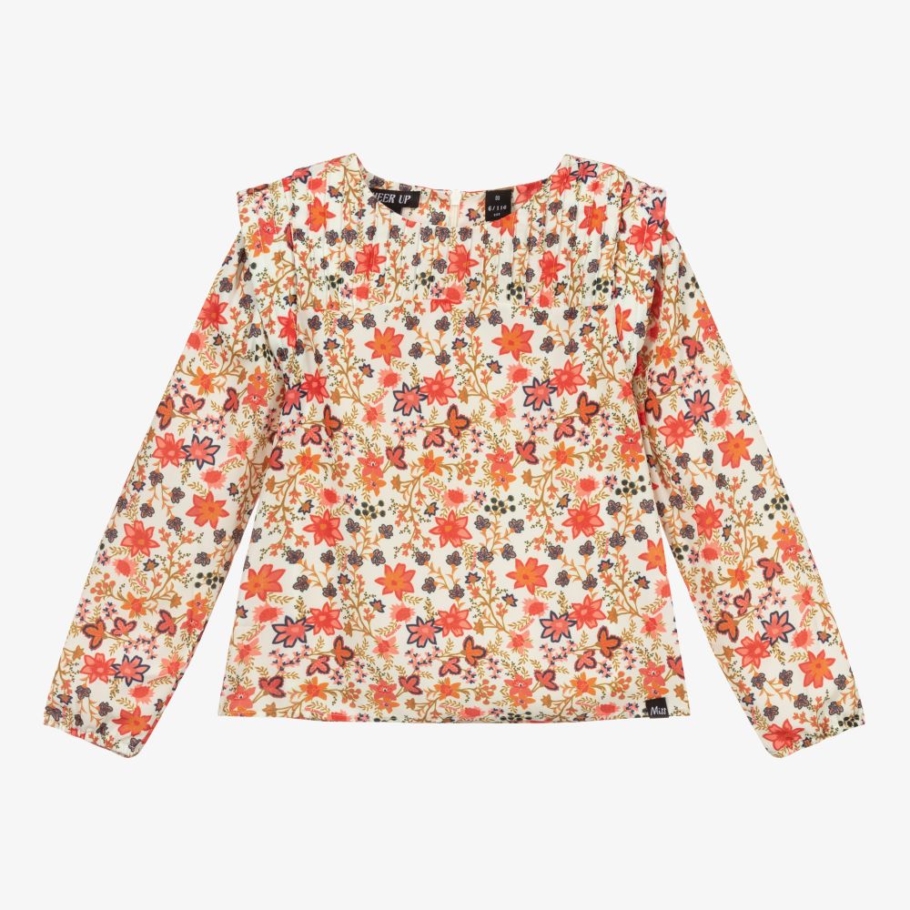 NIK&NIK - Girls Red Floral Blouse | Childrensalon