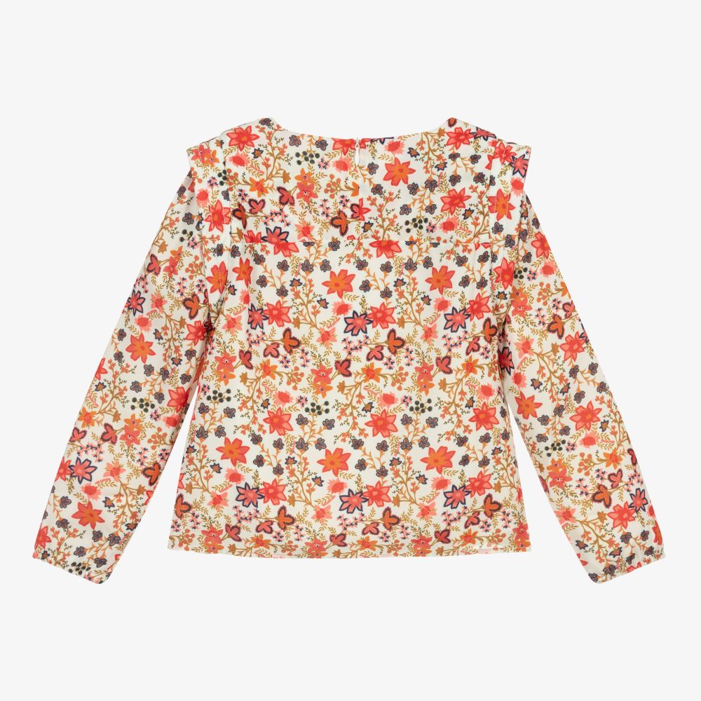 NIK&NIK-Girls Red Floral Blouse | Childrensalon Outlet