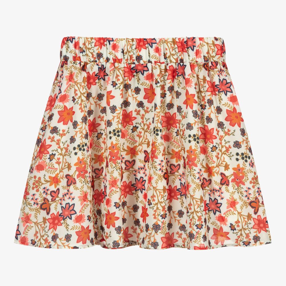 NIK&NIK-Girls Red Floral Skirt | Childrensalon Outlet