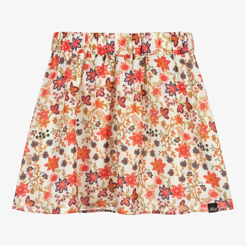 NIK&NIK-Girls Red Floral Skirt | Childrensalon Outlet