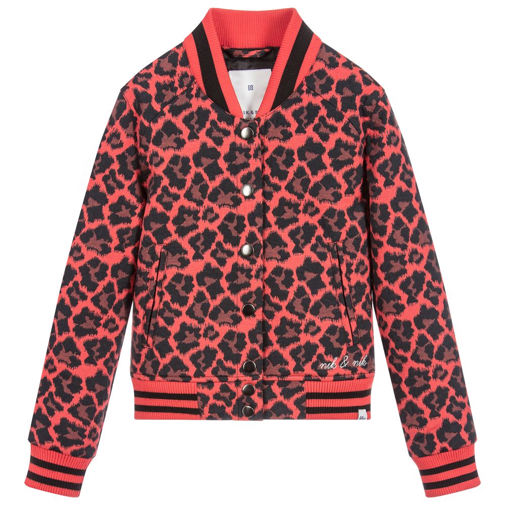 NIK&NIK-Girls Red Printed Jacket | Childrensalon Outlet