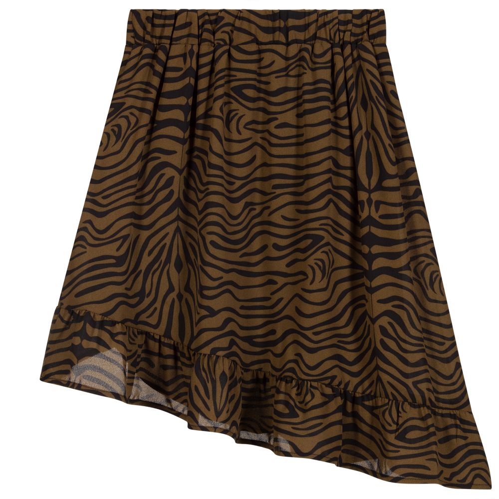 NIK&NIK-Khaki Zebra Print Skirt | Childrensalon Outlet
