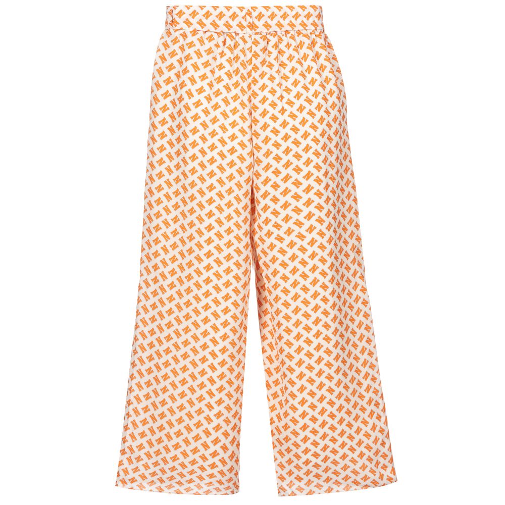 NIK&NIK-Orange Logo Crêpe Trousers | Childrensalon Outlet