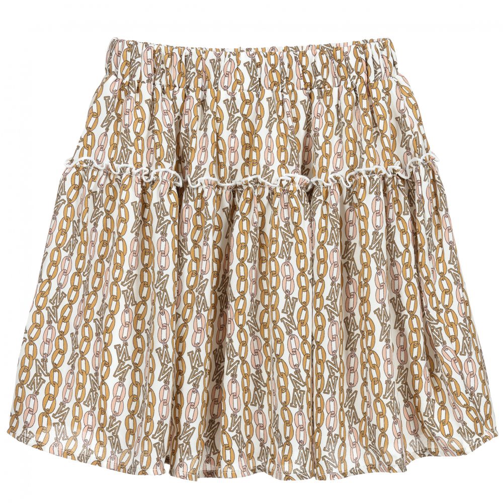 NIK&NIK-Бежевая юбка с принтом в виде звеньев цепи и логотипом для подростков | Childrensalon Outlet
