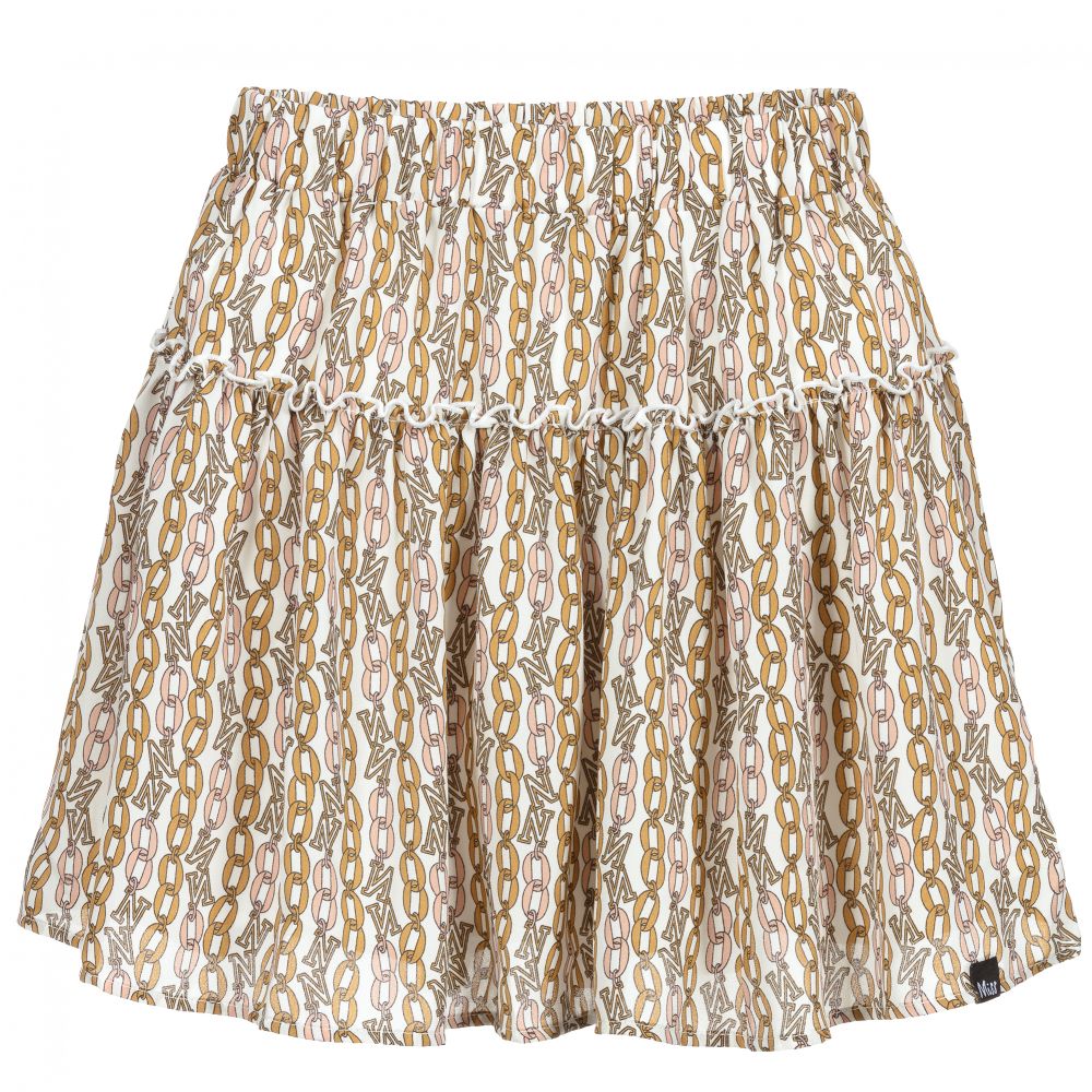 NIK&NIK - Teen Beige Chain Logo Skirt | Childrensalon