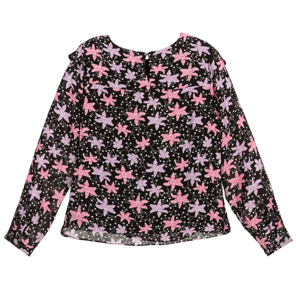 نك آند نك-بلوز كريب لون أسود، زهري وبنفسجي للمراهقات | Childrensalon Outlet