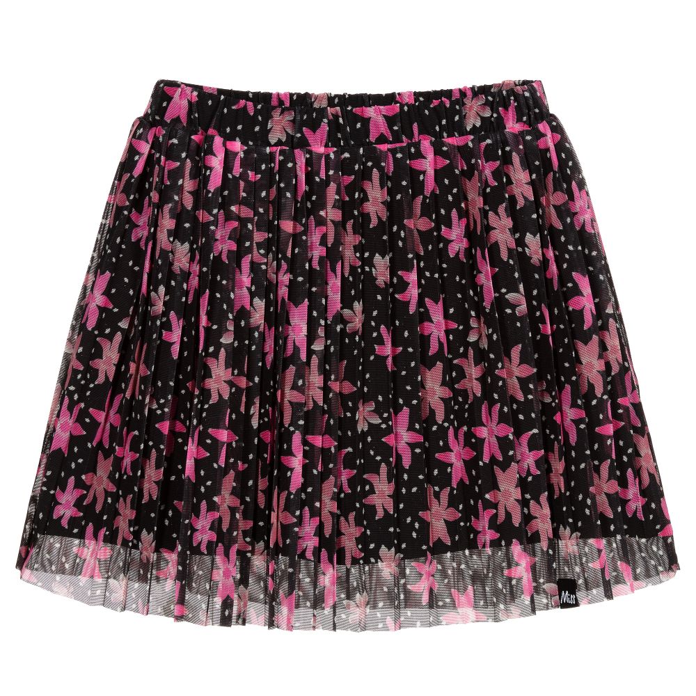 NIK&NIK - Teen Black Floral Mesh Skirt | Childrensalon