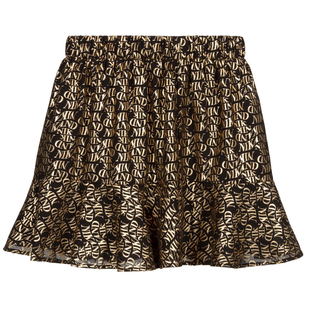 NIK&NIK-Черная юбка с золотистым логотипом для подростков | Childrensalon Outlet