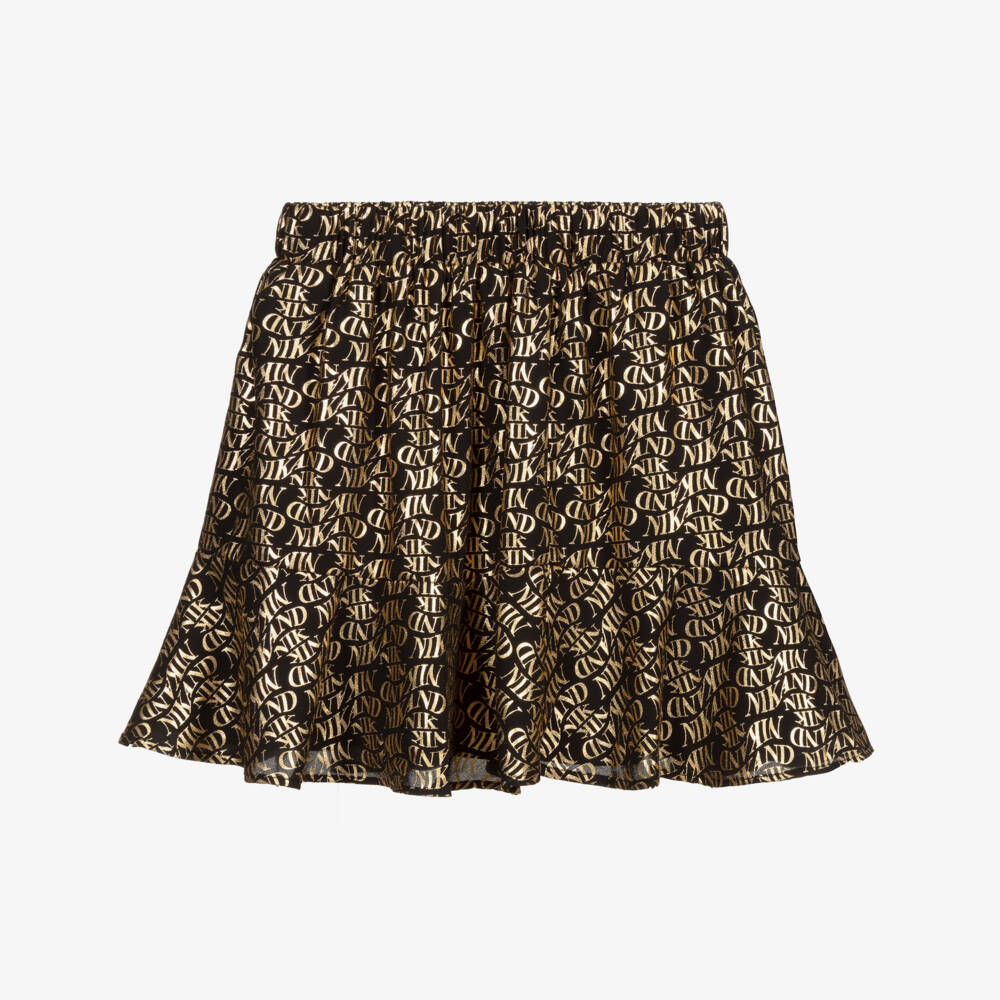NIK&NIK-تنورة شيفون لون أسود وذهبي للمراهقات | Childrensalon Outlet