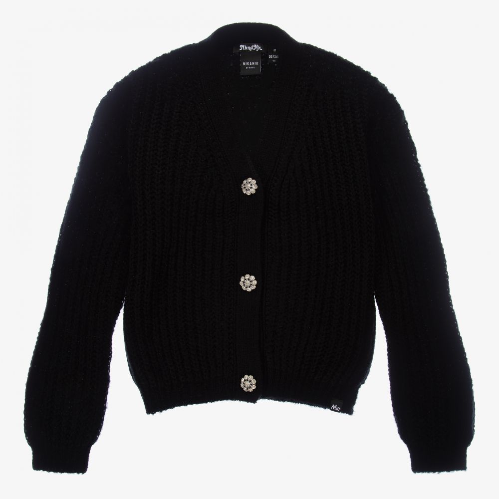 NIK&NIK - Teen Black V-Neck Cardigan | Childrensalon