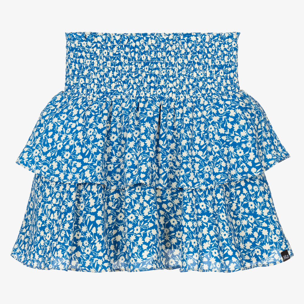 NIK&NIK - Jupe bleue à fleurs Ado | Childrensalon