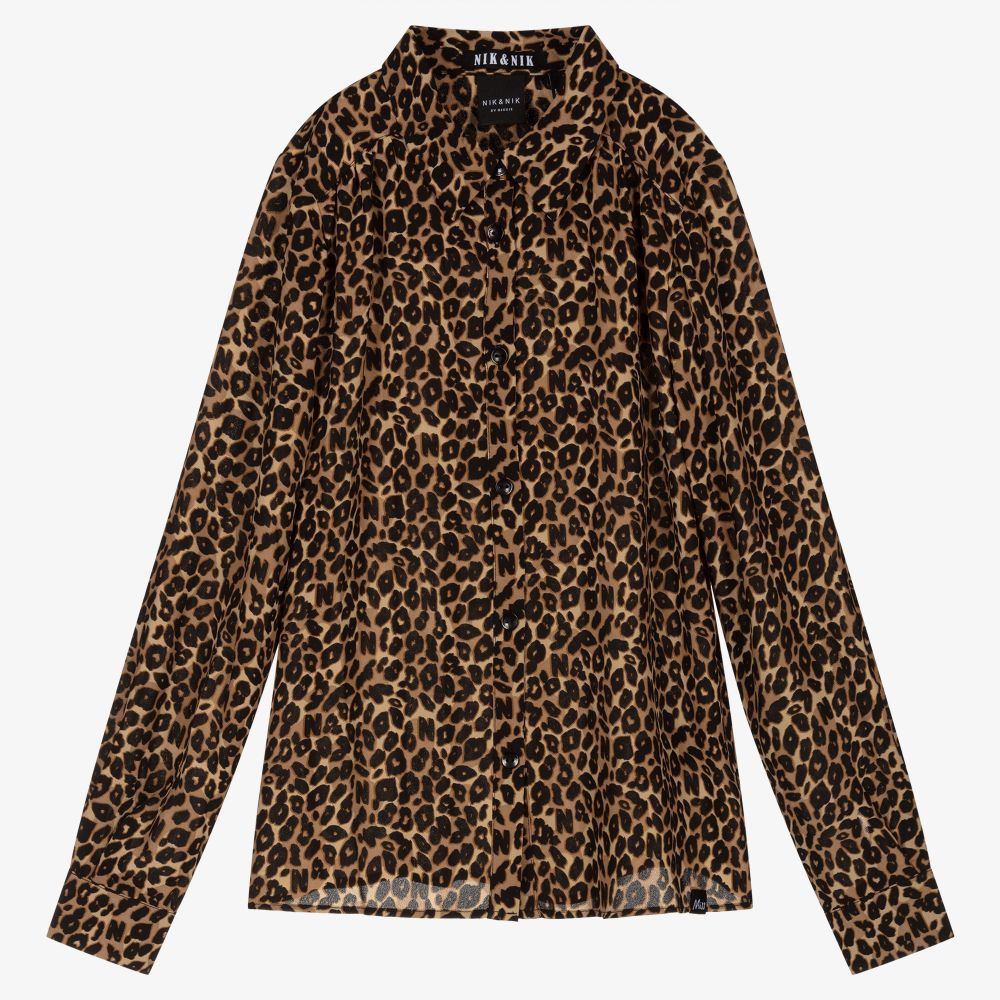 NIK&NIK - Braune Teen Leopardenbluse | Childrensalon