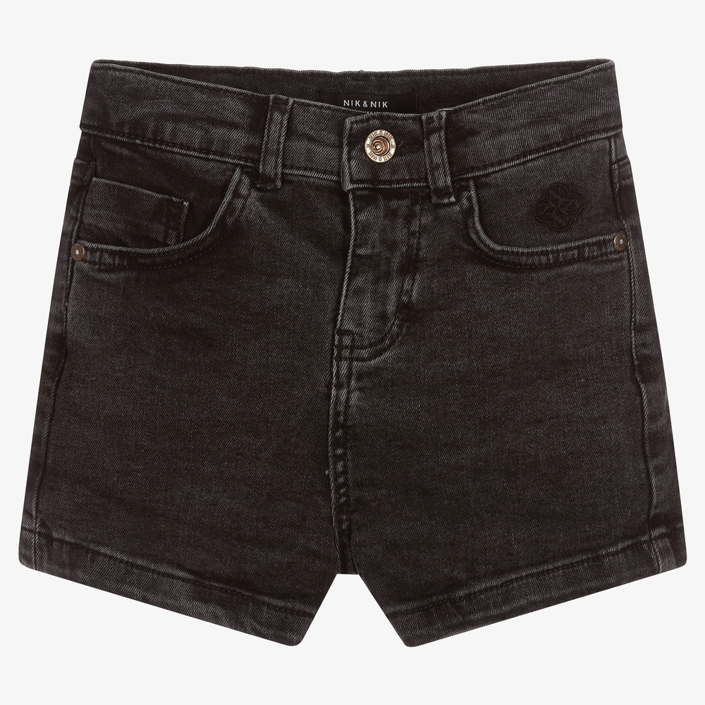 NIK&NIK - Short noir en denim Ado fille | Childrensalon