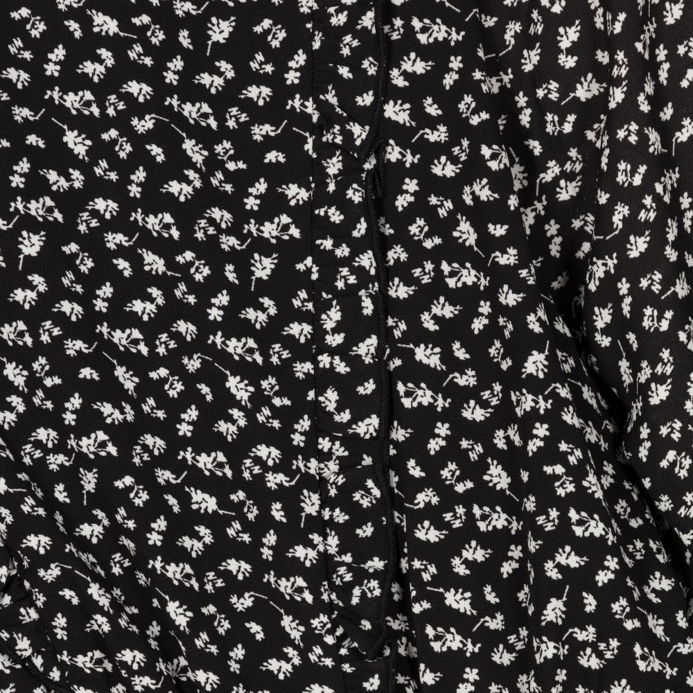 NIK&NIK-فستان تينز كريب لون أسود بطبعة ورود | Childrensalon Outlet