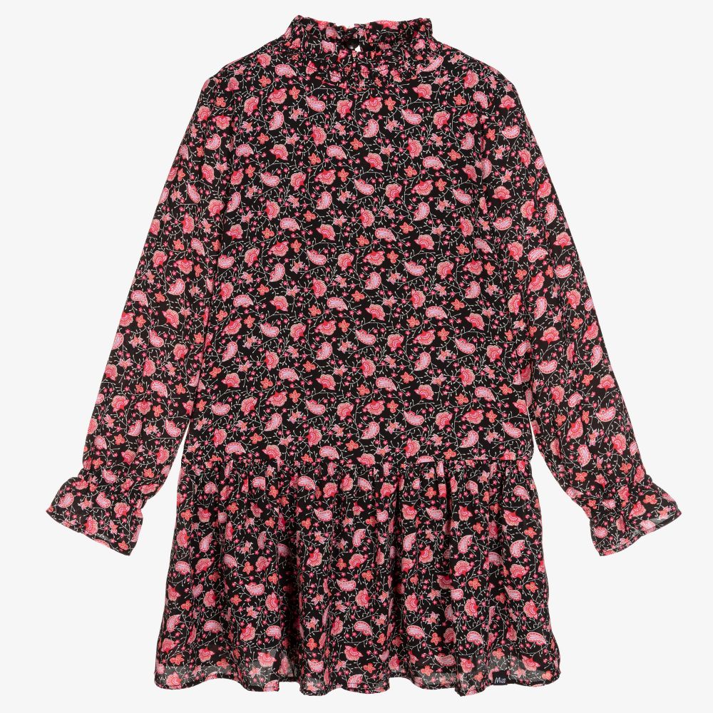 NIK&NIK - Teen Girls Black Floral Dress | Childrensalon