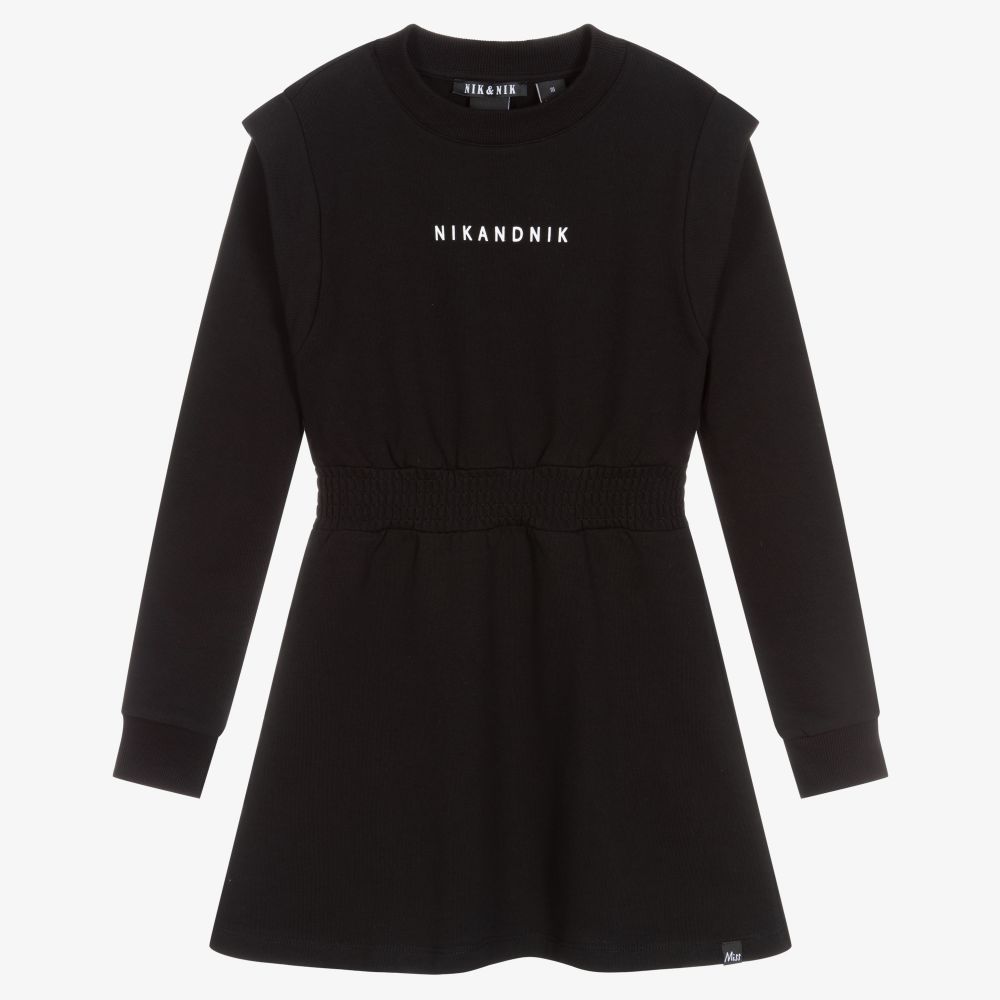 Robe noire en jersey Ado fille