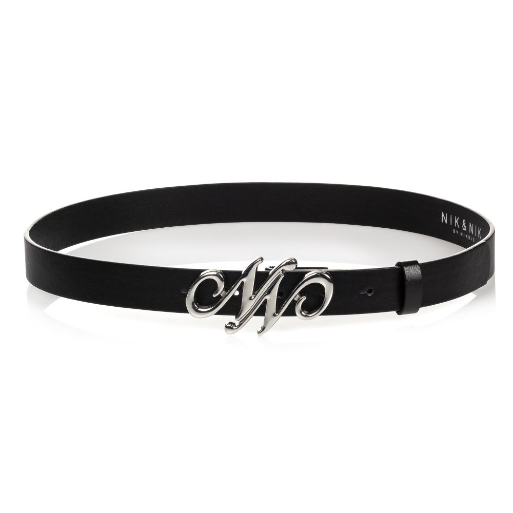 NIK&NIK-Teen Girls Black Logo Belt | Childrensalon Outlet