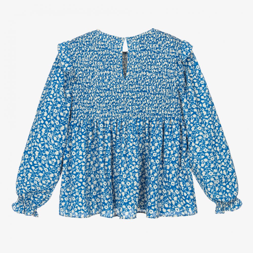 NIK&NIK-Голубая блузка в цветочек для девочек-подростков | Childrensalon Outlet