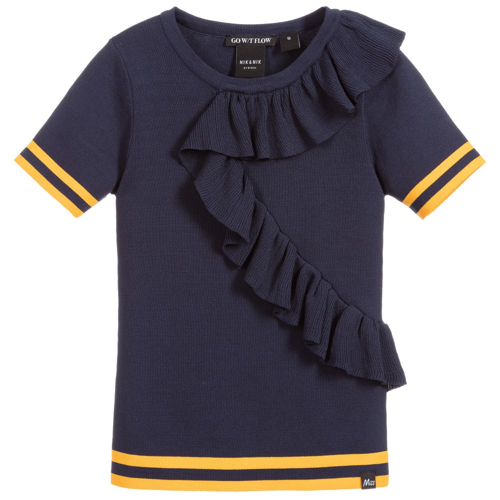 NIK&NIK - Teen Girls Blue Knitted Top | Childrensalon