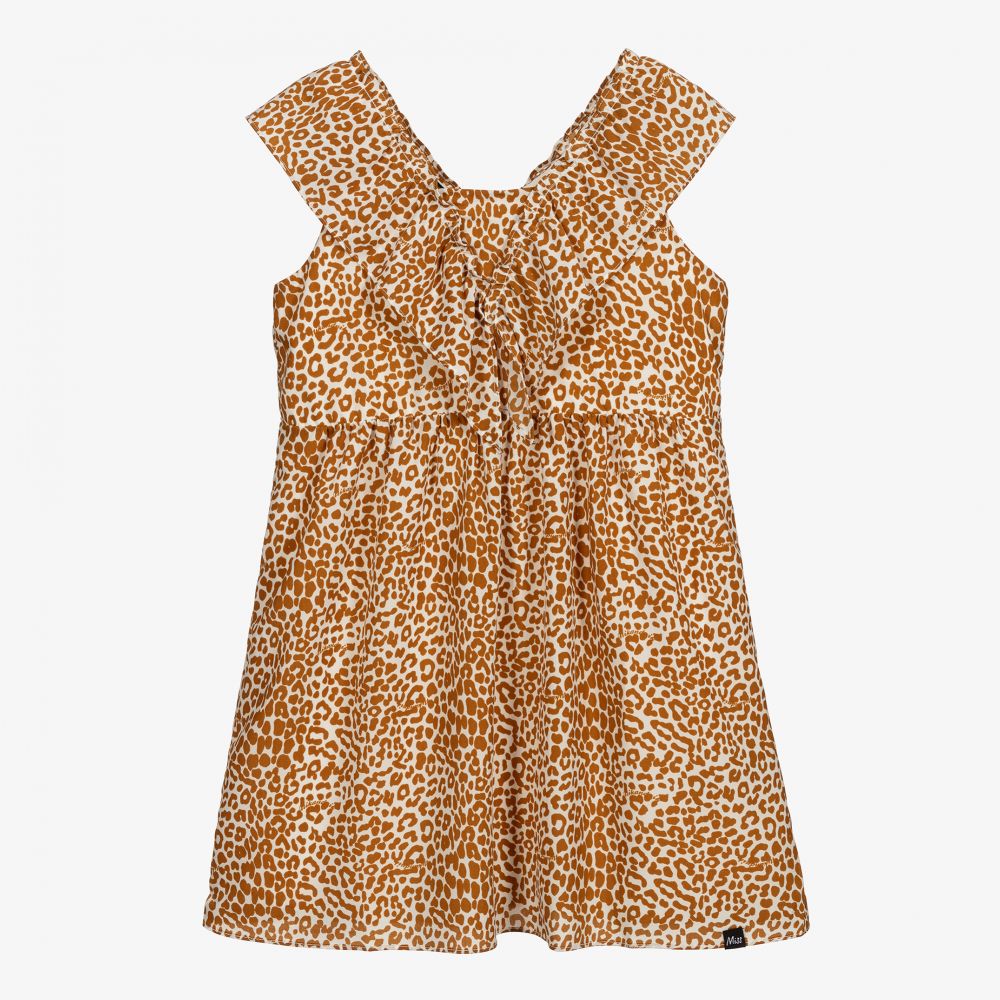 NIK&NIK - Robe marron à motif léopard Ado | Childrensalon