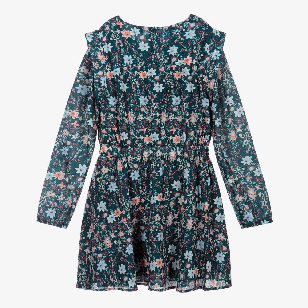 NIK&NIK-Teen Girls Green Floral Dress | Childrensalon Outlet