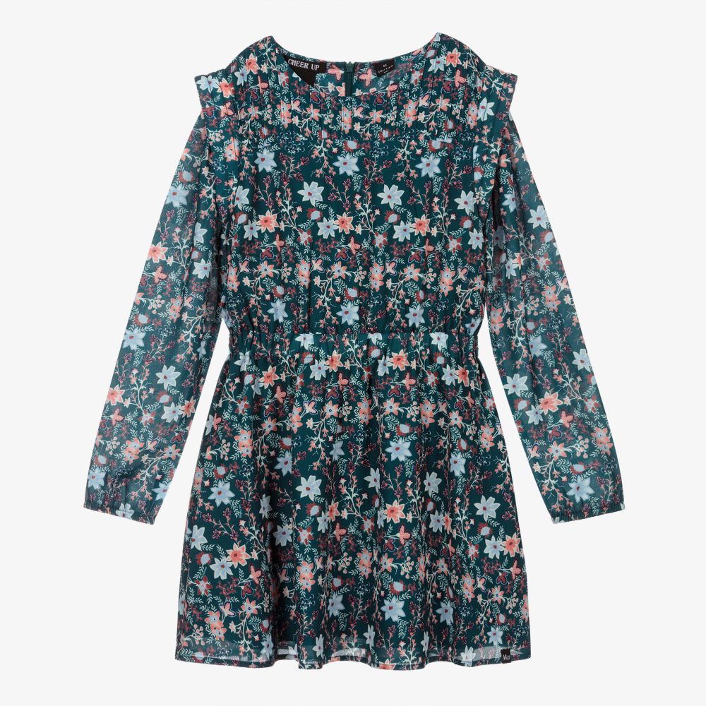 NIK&NIK - Grünes Teen Kleid mit Blumenmuster (M) | Childrensalon