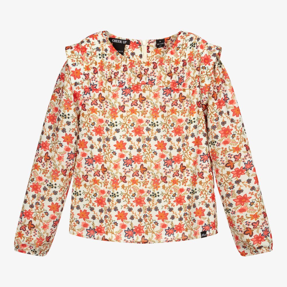 NIK&NIK - Teen Girls Red Floral Blouse | Childrensalon