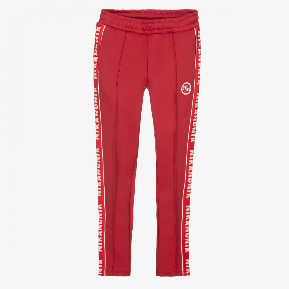 Girls red joggers new arrivals