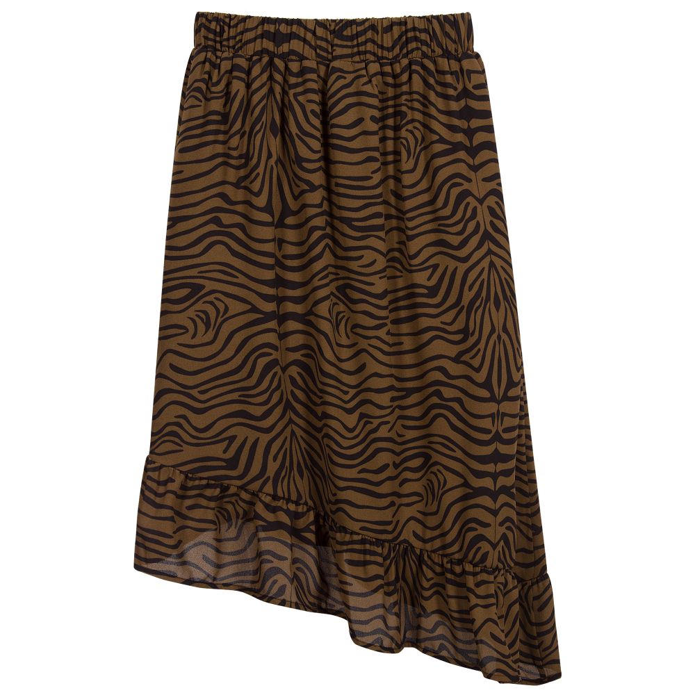 NIK&NIK-Teen Green Zebra Midi Skirt | Childrensalon Outlet