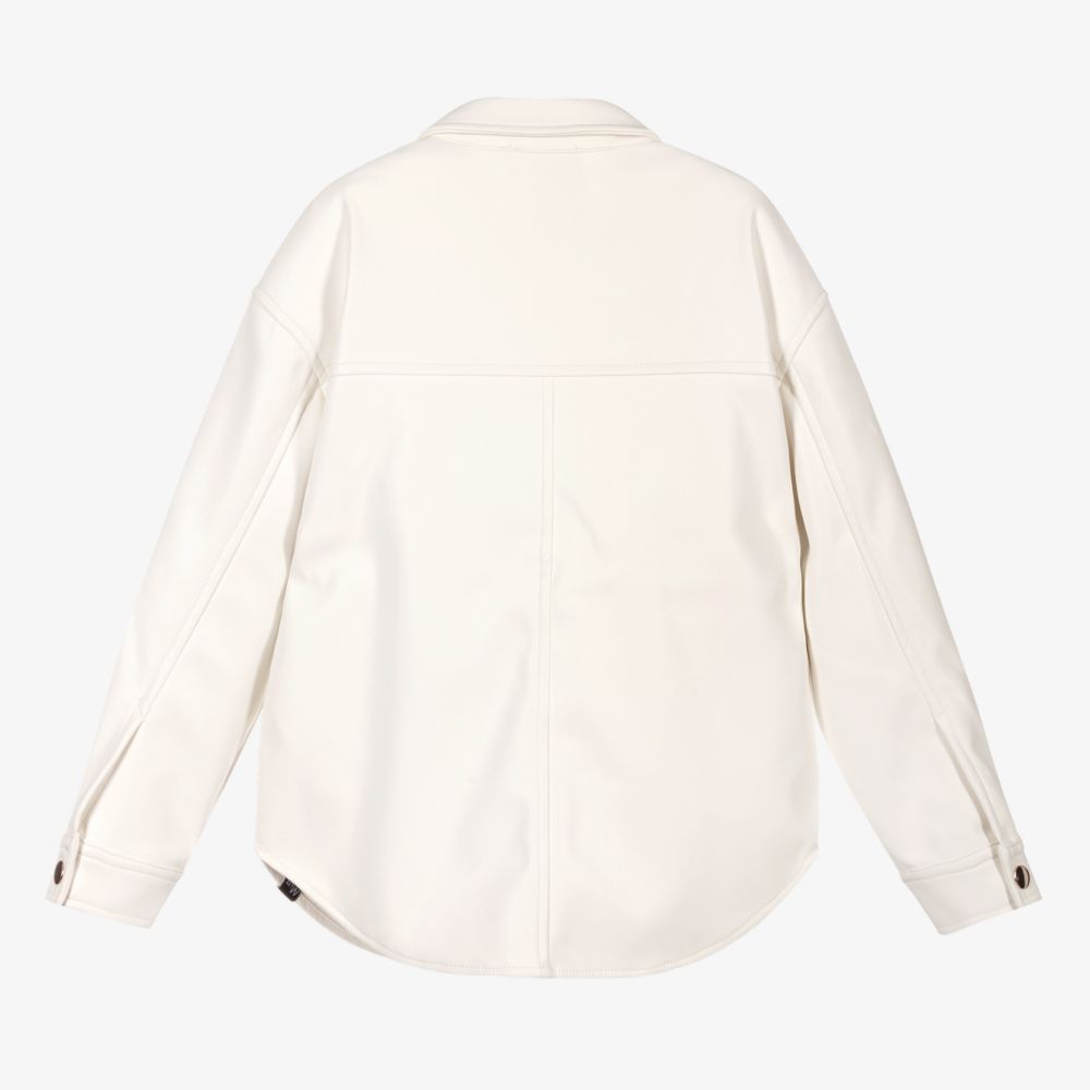 نك آند نك-قميص تينز بناتي جلد صناعي لون أبيض | Childrensalon Outlet