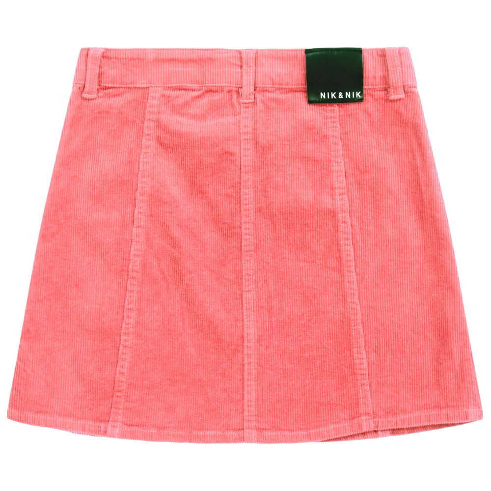 NIK&NIK-Teen Pink Logo Corduroy Skirt | Childrensalon Outlet