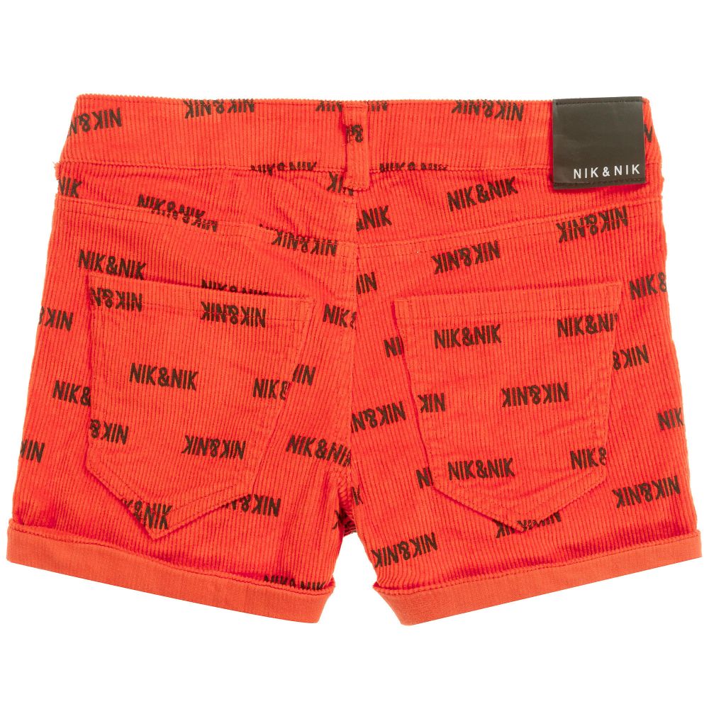 【PORTERNA】Melanie Cord Shorts NIK&NIK - Teen Red Logo Corduroy Shorts | Childrensalon Outlet