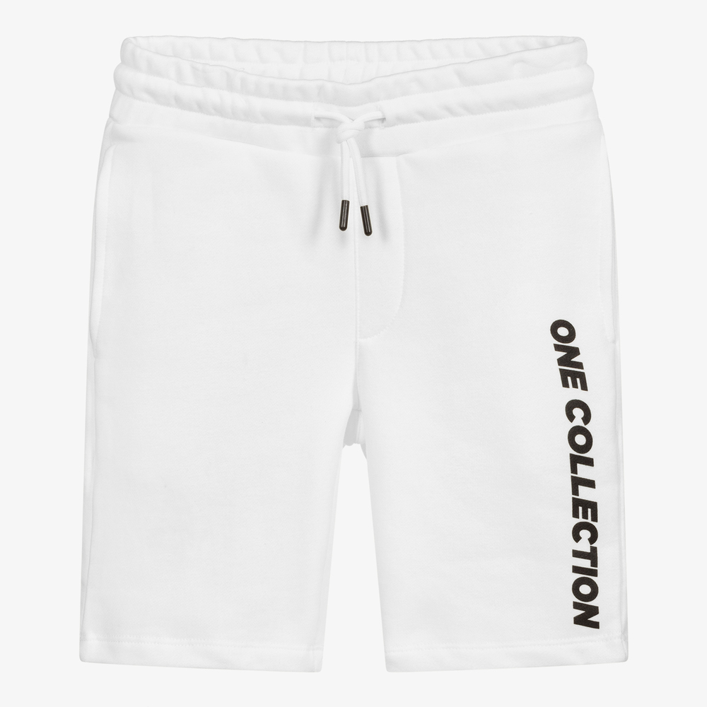 NIK&NIK - Teen White Jersey Logo Shorts | Childrensalon