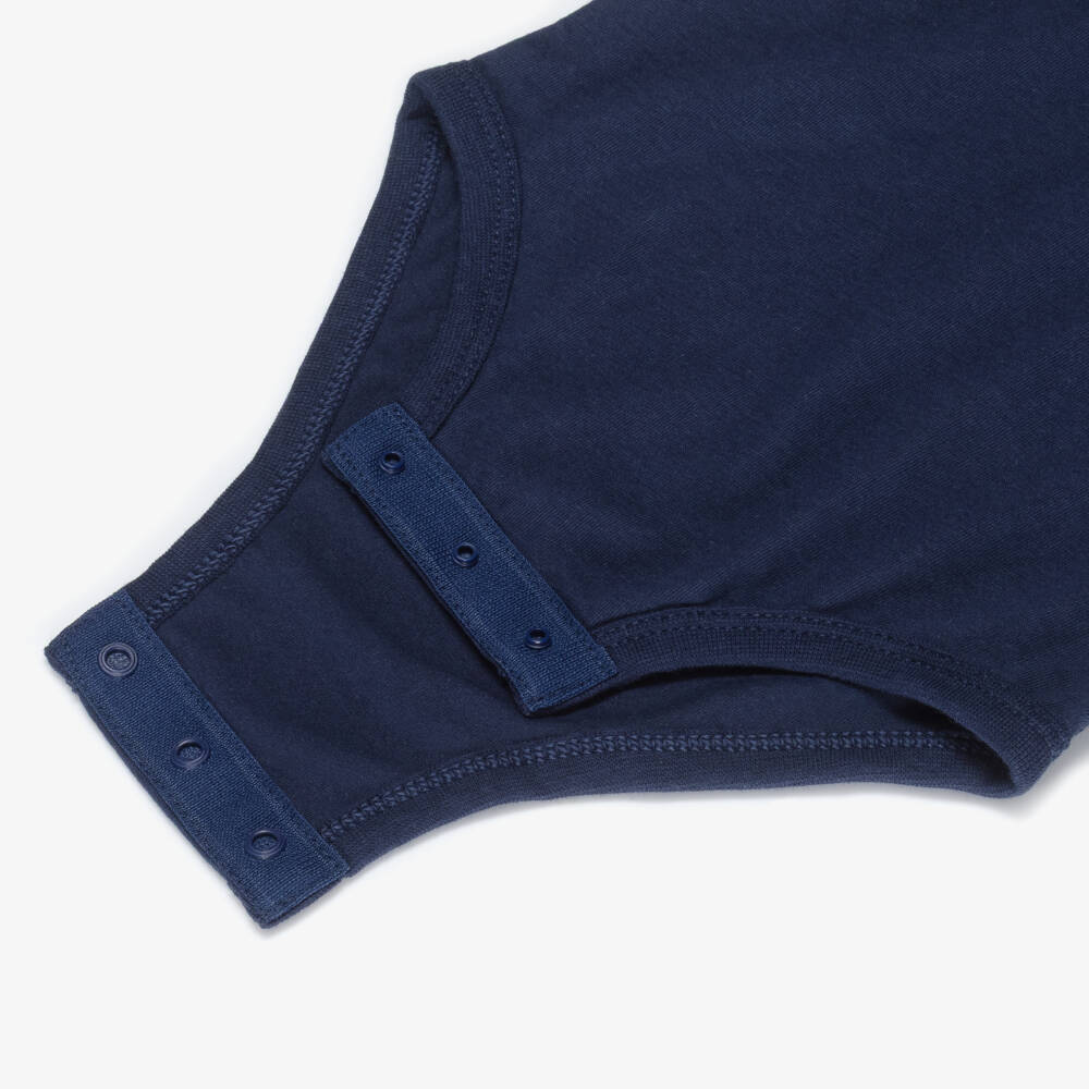 Nike-Baby Boys Blue Jersey Swoosh Logo Tracksuit Set | Childrensalon Outlet