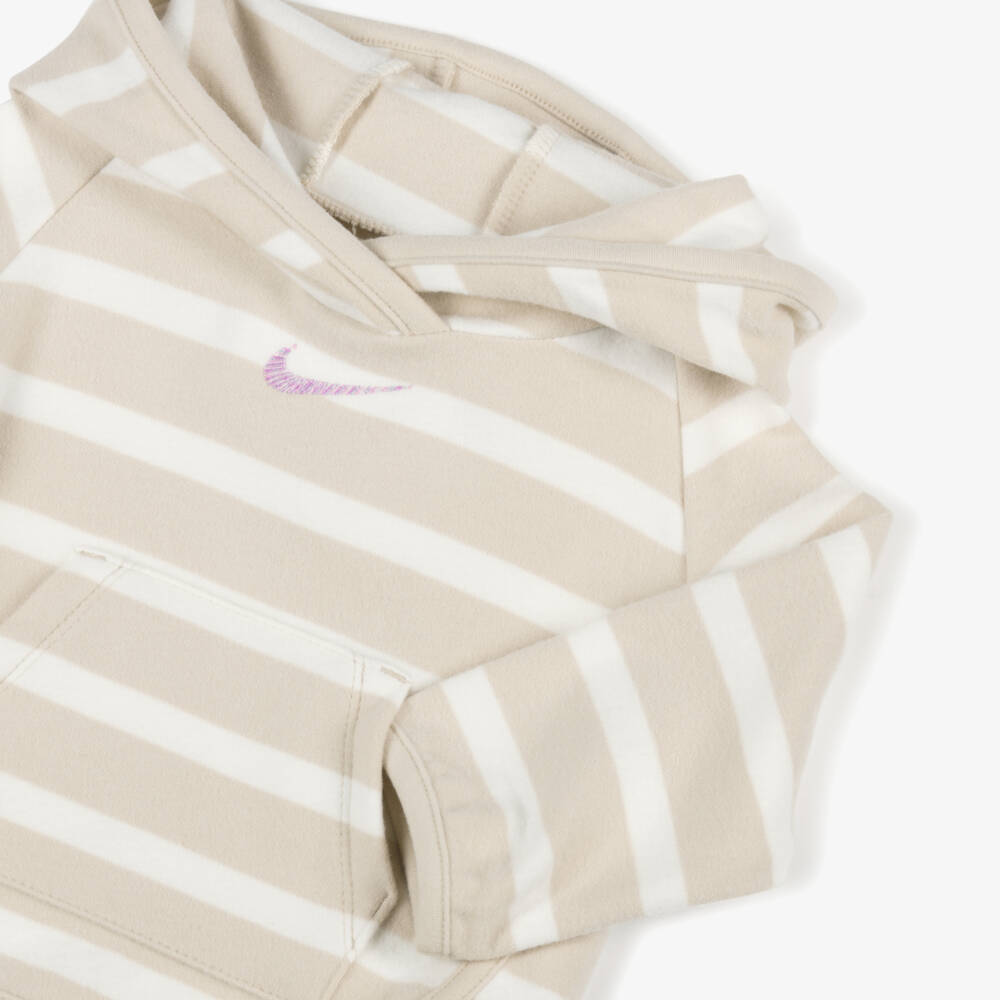 Nike-Baby Girls Beige Striped Trouser Set | Childrensalon Outlet