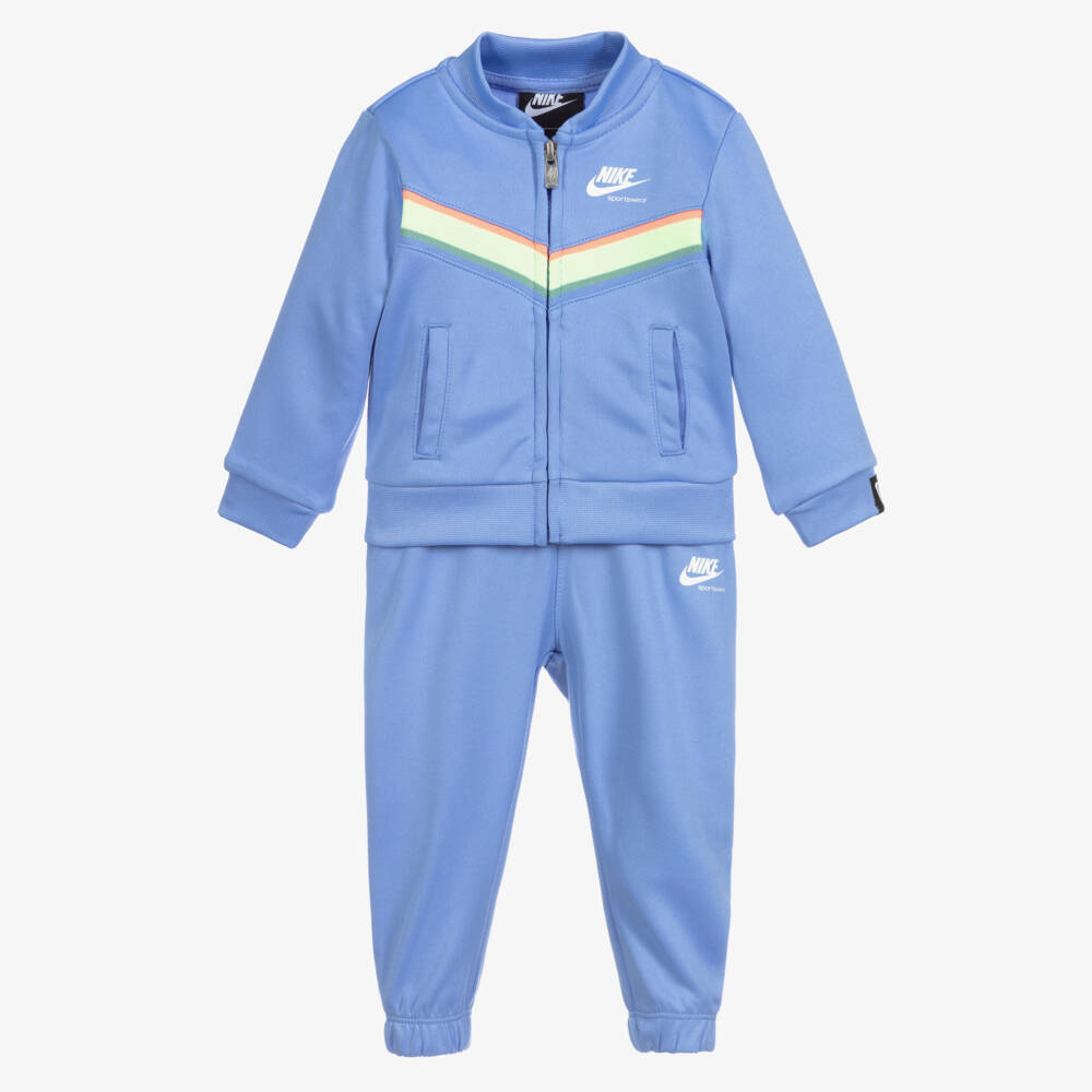 Nike-Baby Girls Blue Logo Tracksuit | Childrensalon Outlet