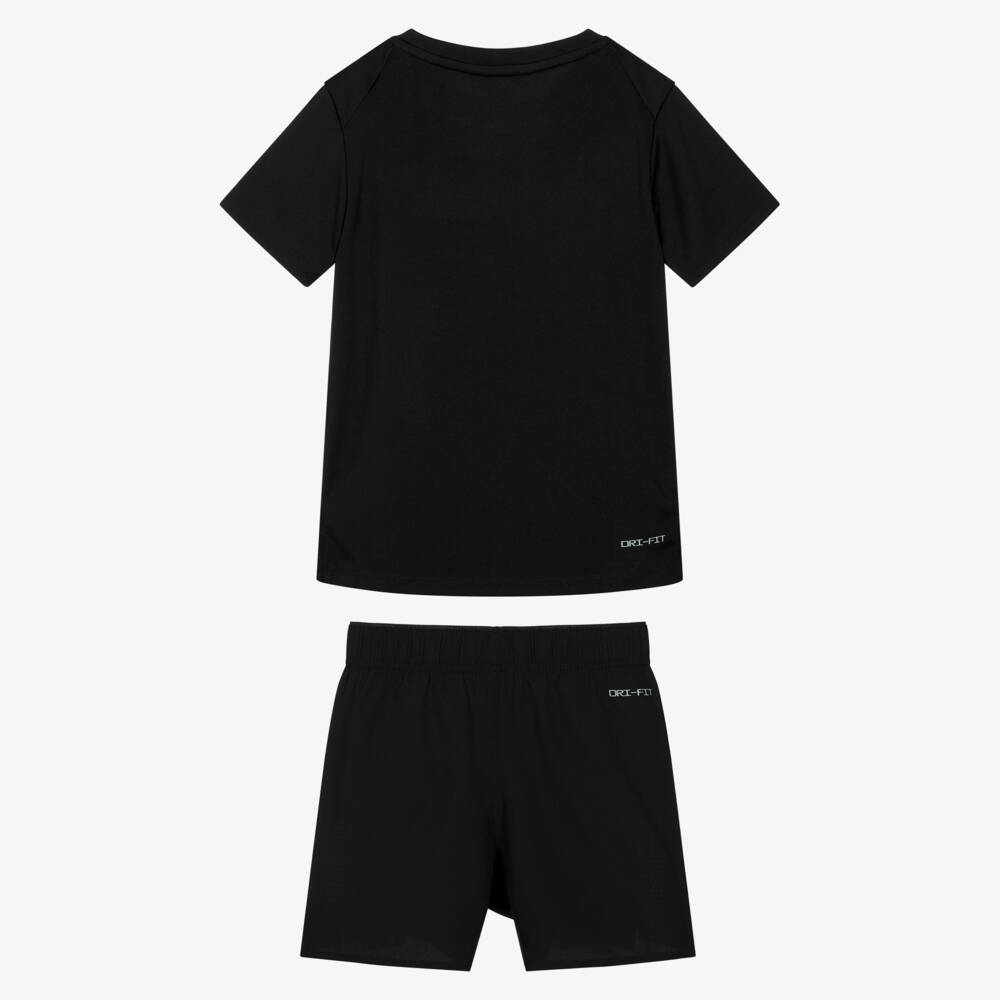 Nike-Black Dri-FIT Shorts Set with Reflective Logos | Childrensalon Outlet