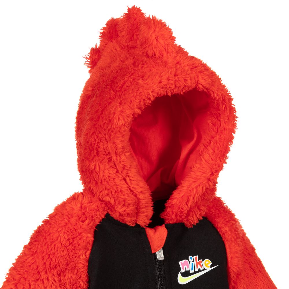 Nike-Black & Red Logo Romper | Childrensalon Outlet