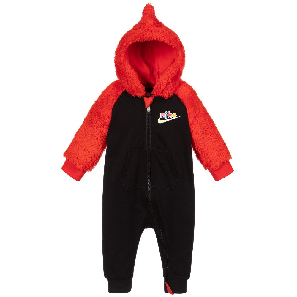 Nike - Black & Red Logo Romper | Childrensalon