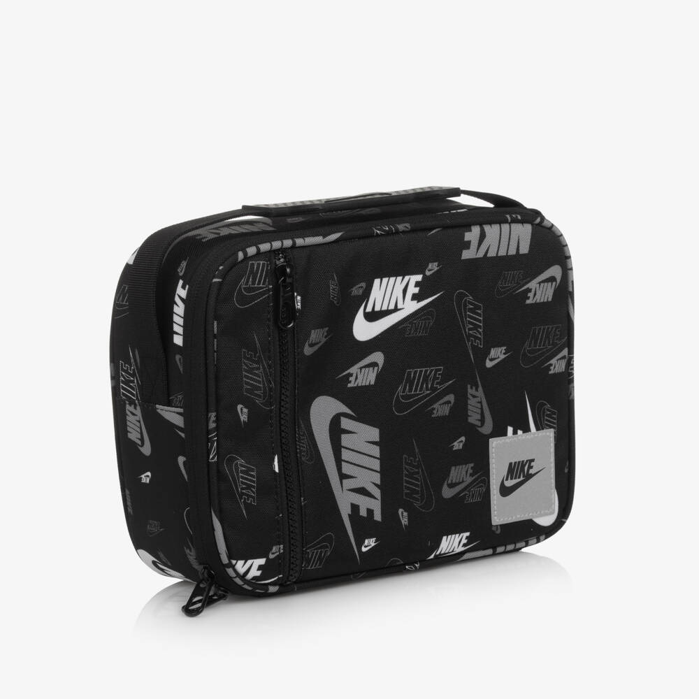 Nike-Black Swoosh Logo Print Lunch Bag (27cm) | Childrensalon Outlet