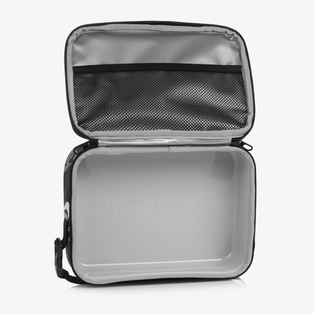 Nike-Black Swoosh Logo Print Lunch Bag (27cm) | Childrensalon Outlet