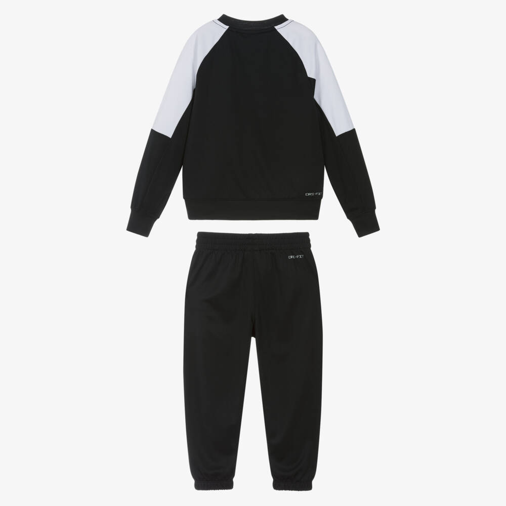 Nike-Black & White Swoosh Logo Dri-FIT Tracksuit | Childrensalon Outlet