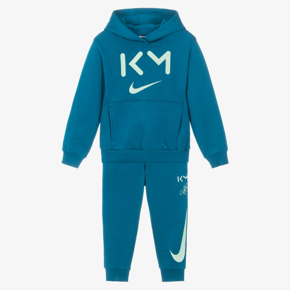 Nike-Blue Kylian Mbappé Hooded Tracksuit | Childrensalon Outlet