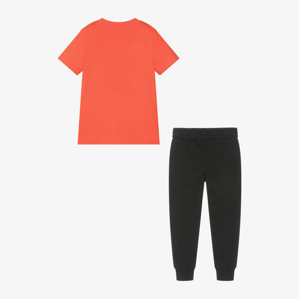 Nike-Boys Black and Orange Jogger Ensemble | Childrensalon Outlet