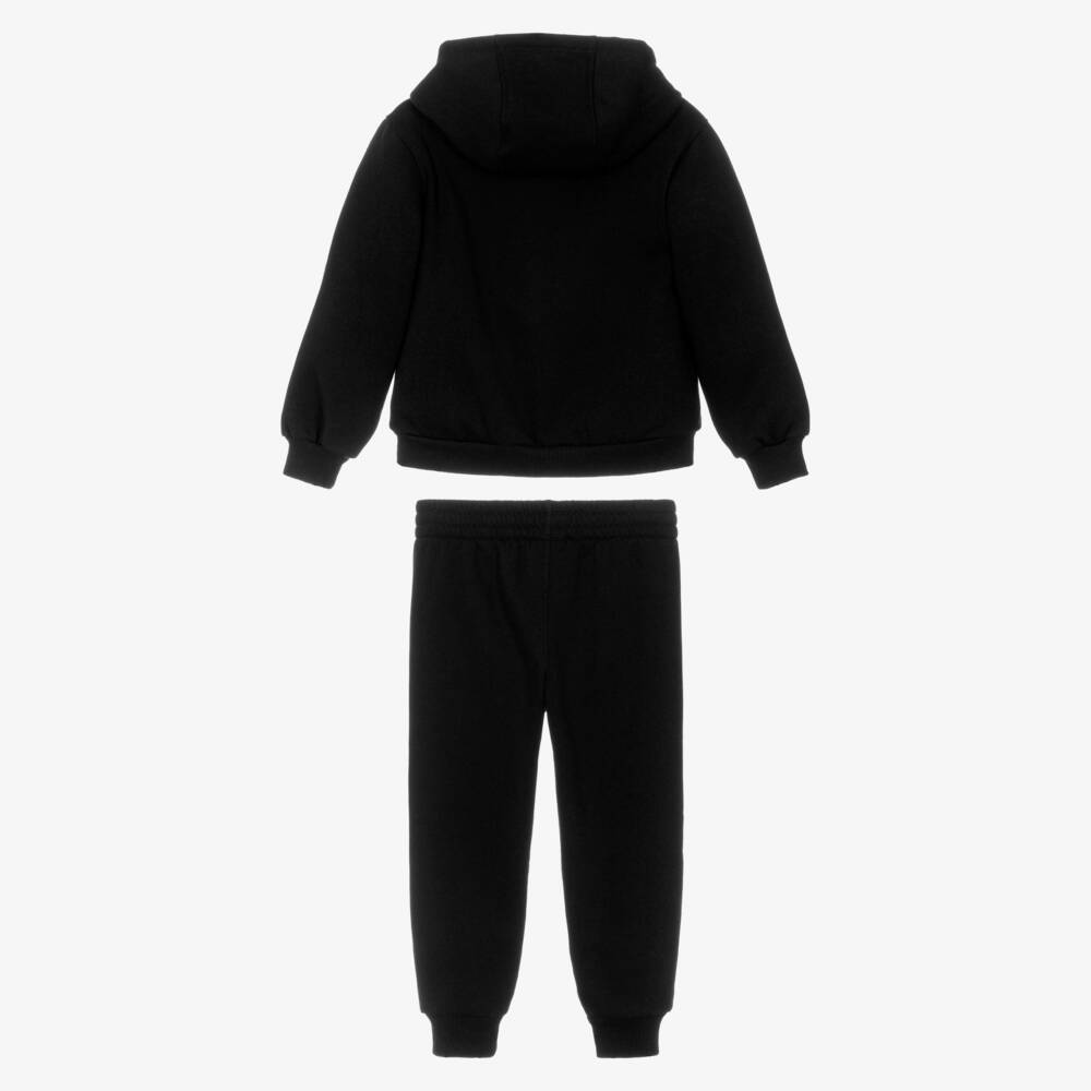Nike-Boys Black Cotton Tracksuit with Lightning Swoosh Logo | Childrensalon Outlet