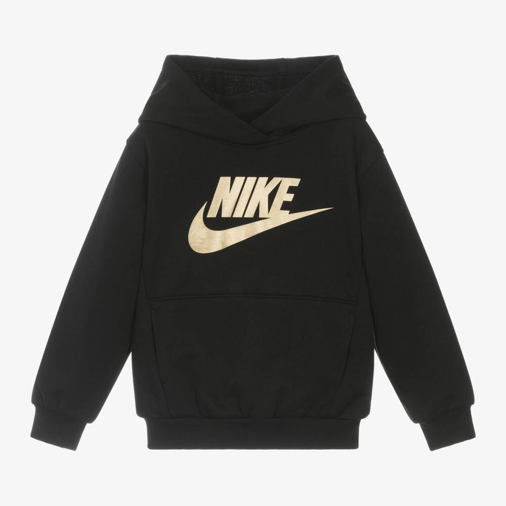 Nike-Boys Black Cozy Logo Sweatshirt | Childrensalon Outlet