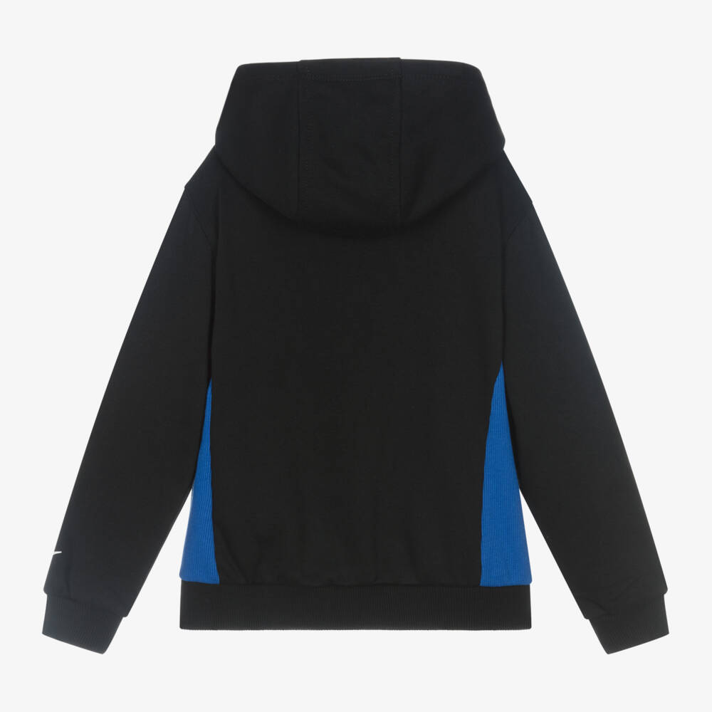 Nike-Boys Black Graphic Cotton Hoodie | Childrensalon Outlet