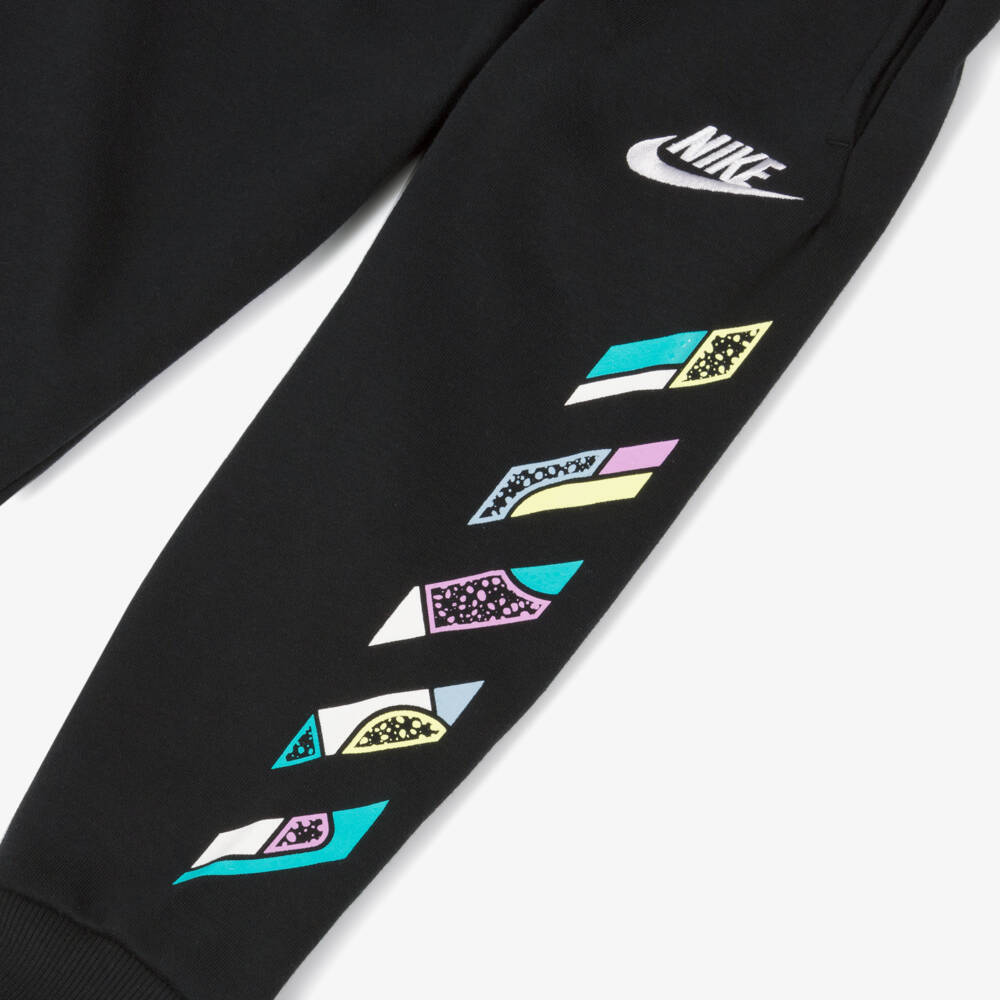Nike-Boys Black Logo Knit Joggers | Childrensalon Outlet