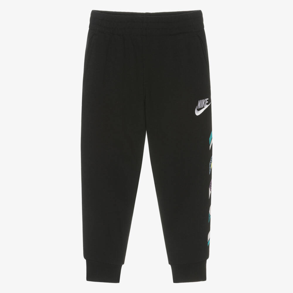 Nike-Boys Black Logo Knit Joggers | Childrensalon Outlet