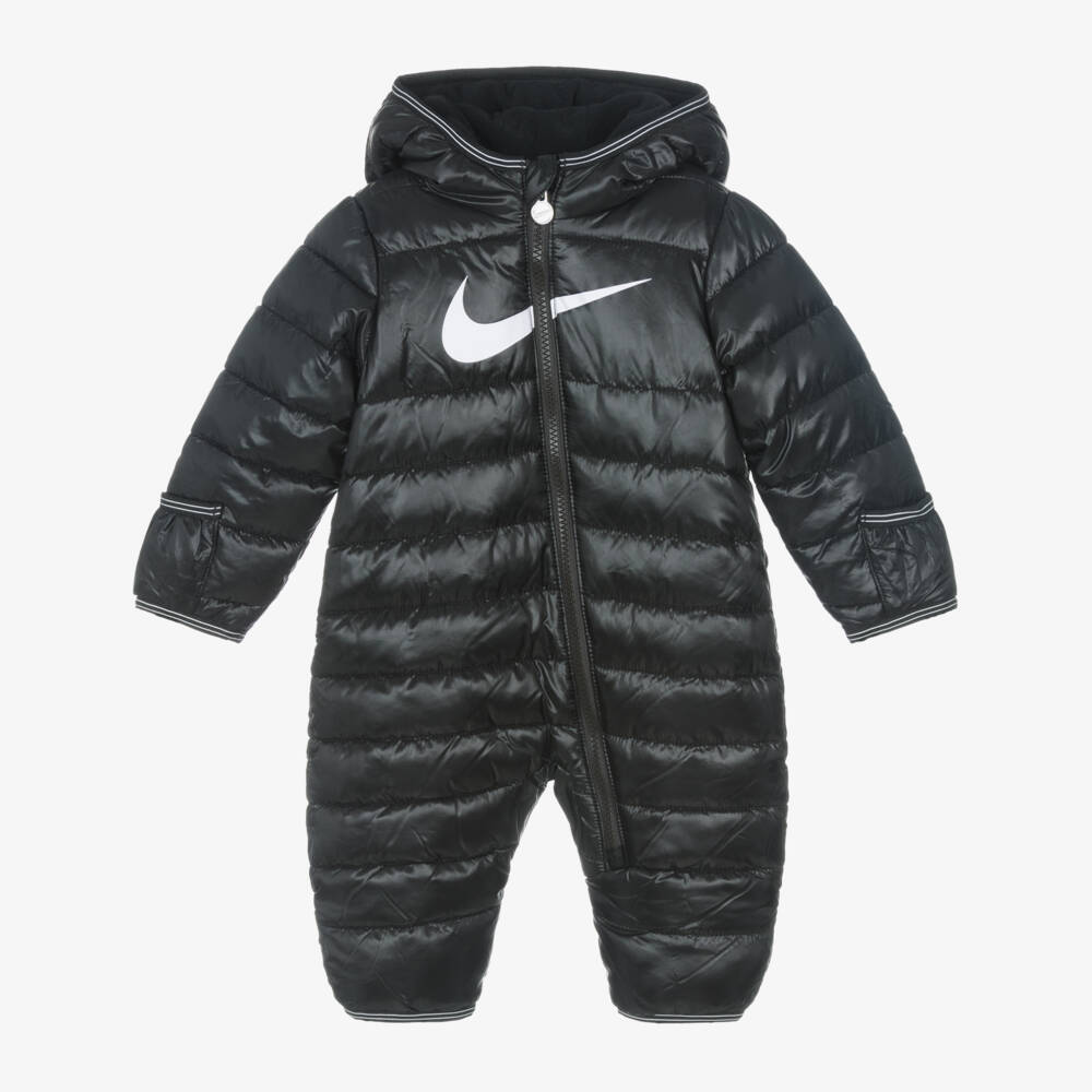 Nike-Boys Black Padded Logo Snow Suit | Childrensalon Outlet